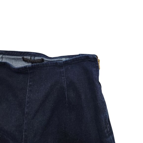 Guess Women's Size 30 Dark Wash High Waist Denim Bermuda Shorts Long Jean Shorts - Picture 4 of 13